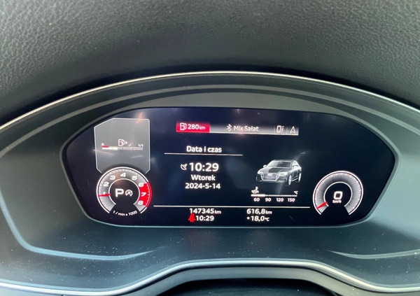 Audi A4 cena 84000 przebieg: 147000, rok produkcji 2019 z Warszawa małe 631